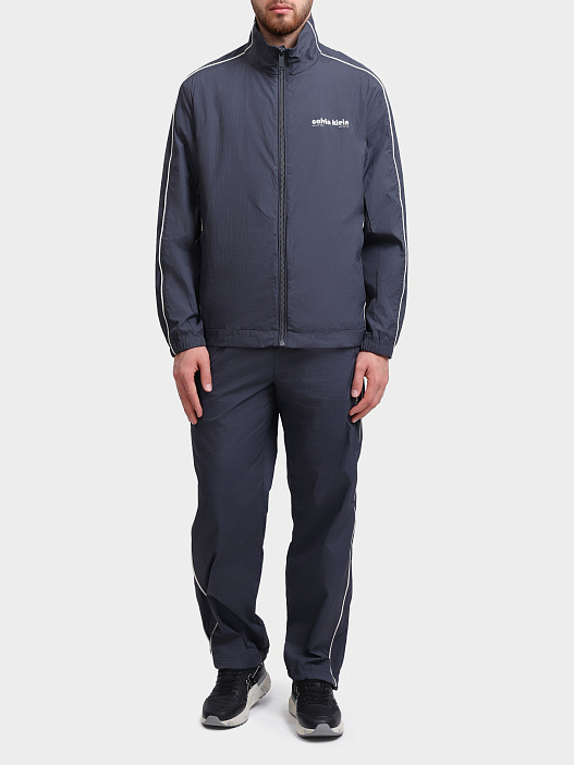 Куртка Calvin Klein Jeans LV04RC505G 4XN мужская темно-синяя с крупным логотипом — купить в интернет-магазине Verdistore