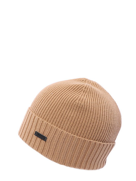 Шапка Boss 50495306 260 бежевая мужская из шерсти — купить в интернет-магазине Verdistore