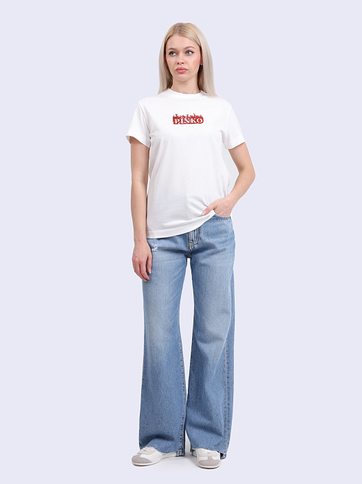 Джинсы 101733 A2DZ PJV светло-синие прямого кроя из мягкого денима — купить в интернет-магазине Verdistore