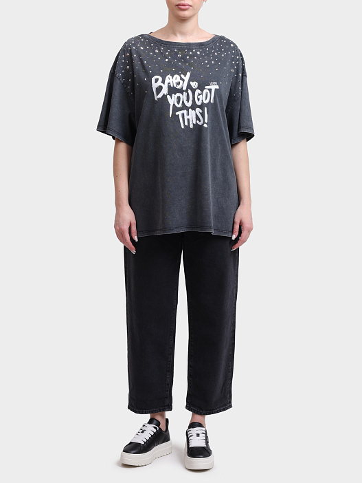 Футболка WA6131 J3868 P9262 серая женская  — купить в интернет-магазине Verdistore