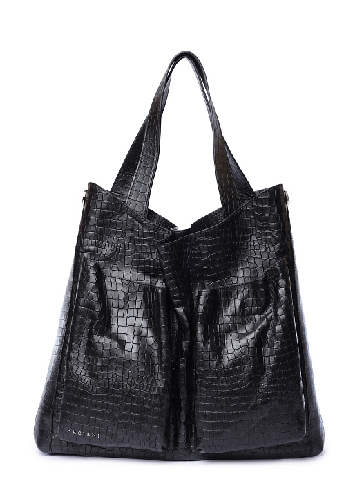 Шопер B02160 cocco nappa nero — купить в интернет-магазине Verdistore