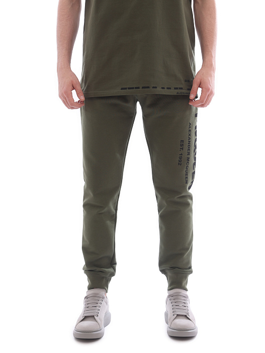 картинка Брюки Alexander McQueen 688714 QSZ81 0904 хаки мужские магазин Verdistore являющийся официальным дистрибьютором в России 