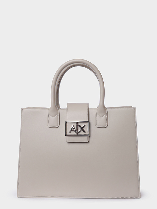 Сумка Armani Exchange XW000305 AF12039 U1095 белая женская с логотипом — купить в интернет-магазине Verdistore