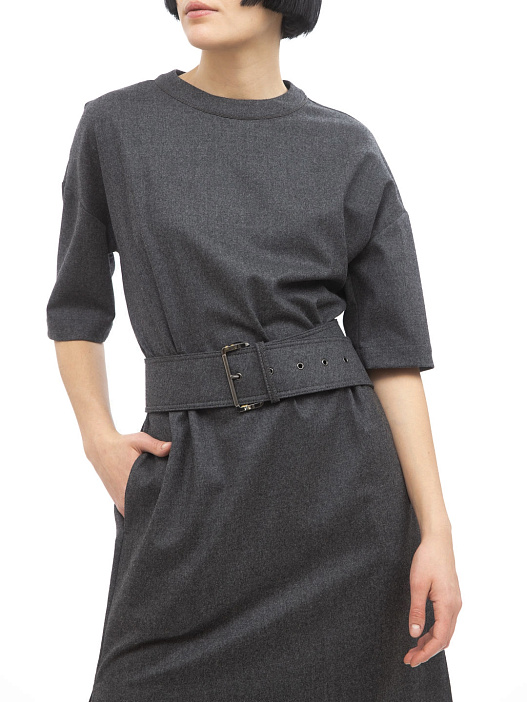 Платье Brunello Cucinelli MA150A4663 C059 шерстяное женское с поясом — купить в интернет-магазине Verdistore