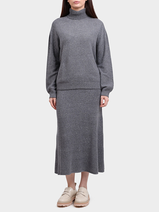 Свитер Liu-Jo MF5234 MA27R 04485 серый женский с пайетками — купить в интернет-магазине Verdistore