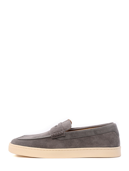 Лоферы Brunello Cucinelli MZUDEFN285 C8449 серые мужские из замши — купить в интернет-магазине Verdistore