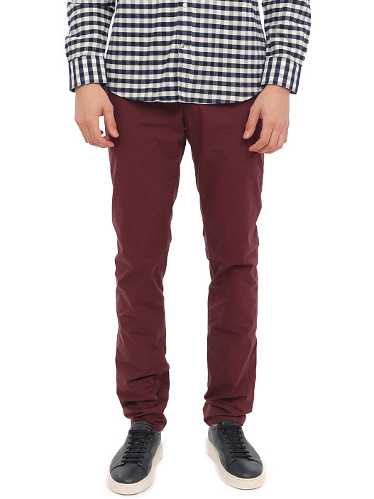 Брюки Brunello Cucinelli M017PR1050 бордовые мужские — купить в интернет-магазине Verdistore