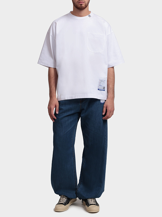 Джинсы MAISON MIHARA YASUHIRO I12PT004 INDIGO синие мужские широкого кроя — купить в интернет-магазине Verdistore