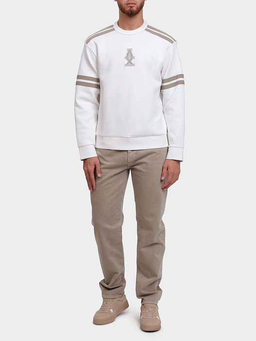 Свитшот Armani Exchange XM000481 AF10818 U0009 белый мужской с логотипом — купить в интернет-магазине Verdistore