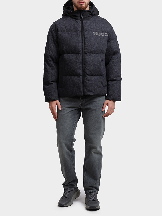 Куртка Hugo 50546769 003 черная мужская с логотипом — купить в интернет-магазине Verdistore