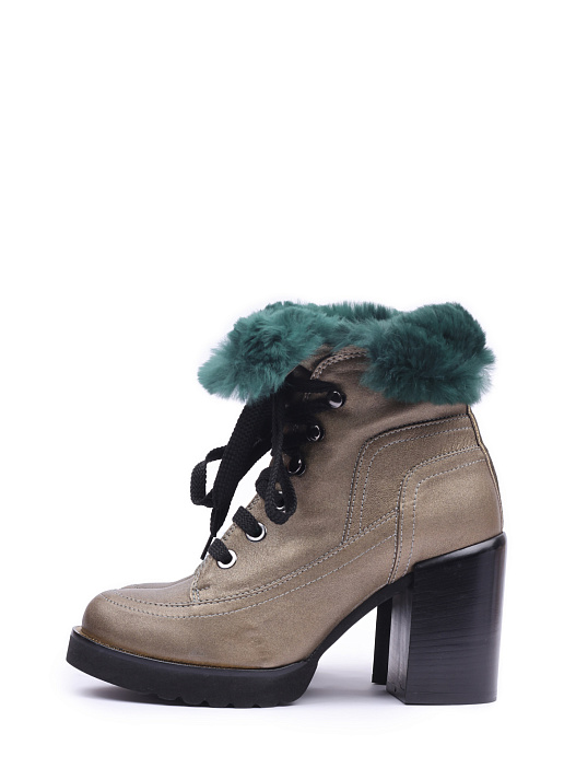 Ботинки Baldan 1782 кожаные женские с меховой отделкой — купить в интернет-магазине Verdistore