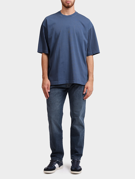 Футболка Boss Te_summerstripes 10232789 01 50536765 466 хлопковая мужская — купить в интернет-магазине Verdistore
