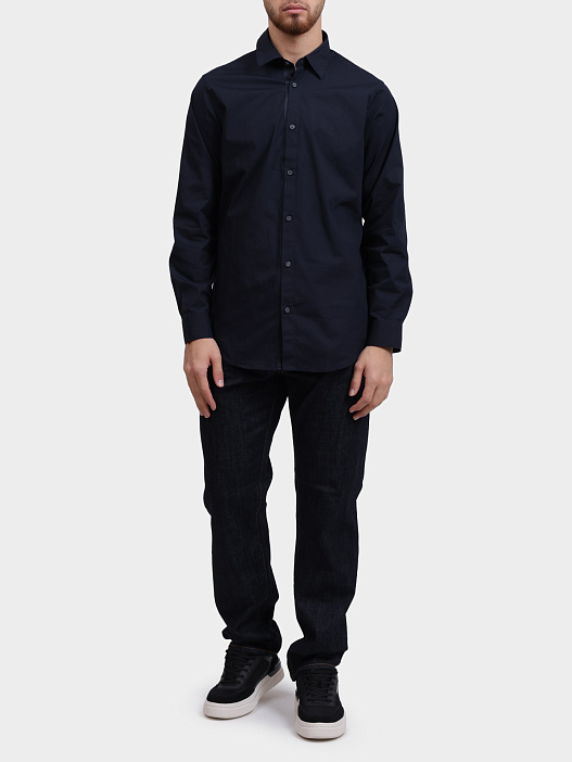 Рубашка Armani Exchange XM001500 AF16676 UB101 темно-синяя мужская — купить в интернет-магазине Verdistore