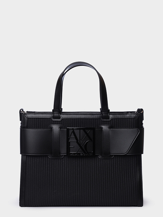 Сумка Armani Exchange XW000920 AF13673 UC001 черная женская c логотипом — купить в интернет-магазине Verdistore