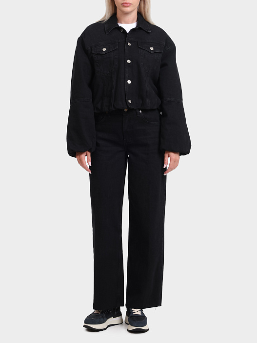 Куртка UF5221 D0287 87469 укороченная хлопковая черная — купить в интернет-магазине Verdistore