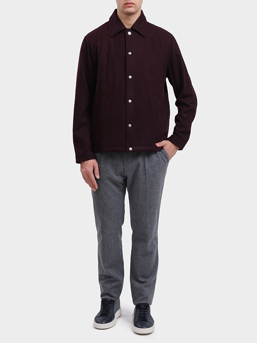 Куртка-рубашка Autry JAPX - O5IH бордовая мужская — купить в интернет-магазине Verdistore