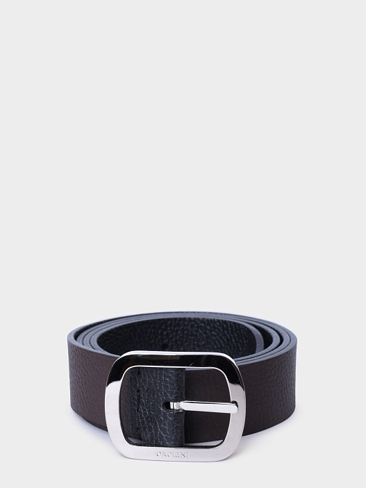 Ремень Orciani U08276 micron double ebano/nero кожаный мужской — купить в интернет-магазине Verdistore