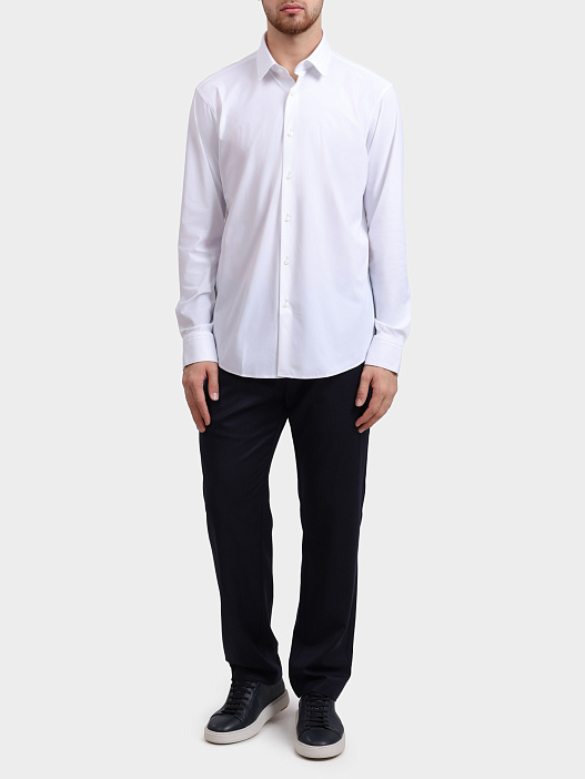 Рубашка Boss Black P-JOE-s-kent-C1-222 10248739 01 50539043 100 белая мужская прямого кроя — купить в интернет-магазине Verdistore