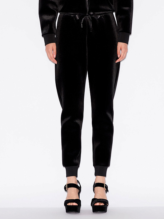 Брюки спортивные Armani Exchange 6GYP85 1200 черные женские из бархата — купить в интернет-магазине Verdistore
