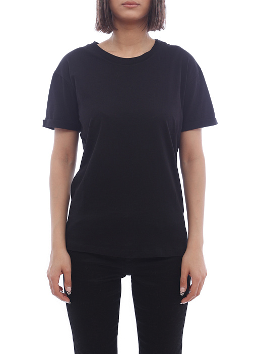 Футболка Armani Exchange 6KYTGC YJ3RZ 1200 черная женская с логотипом на спине — купить в интернет-магазине Verdistore