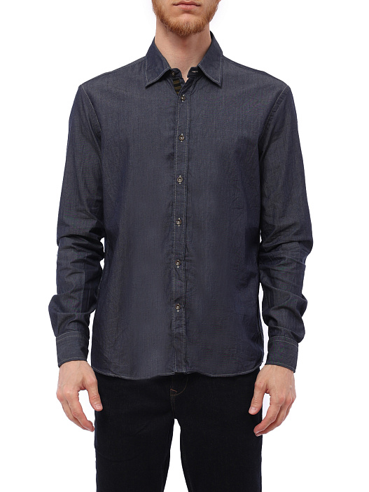 Рубашка 496010 синяя прямого кроя  — купить в интернет-магазине Verdistore