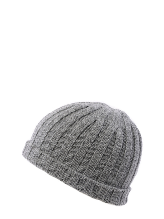 Шапка вязаная с отворотом серая — купить в интернет-магазине Verdistore