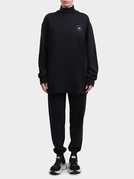 Свитшот Adidas by Stella McCartney IW9859 BLACK хлопковый женский — купить в интернет-магазине Verdistore