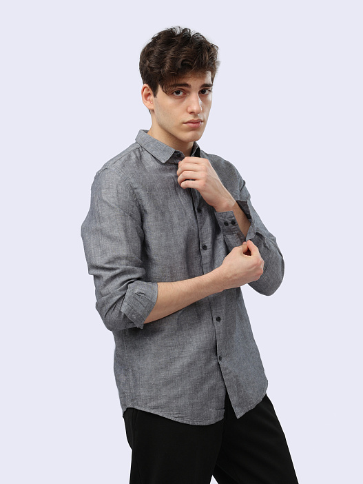 Рубашка Calvin Klein K10K108664 серая мужская — купить в интернет-магазине Verdistore