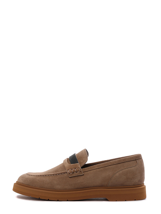 Лоферы Brunello Cucinelli MZSFGB1120 C8491 коричневые женские из замши — купить в интернет-магазине Verdistore