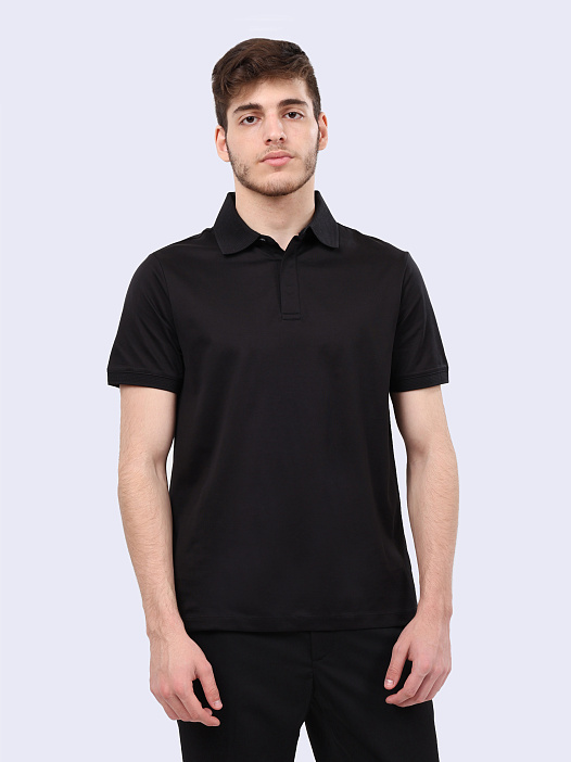 Поло Calvin Klein K10K113068 BEH черное мужское — купить в интернет-магазине Verdistore