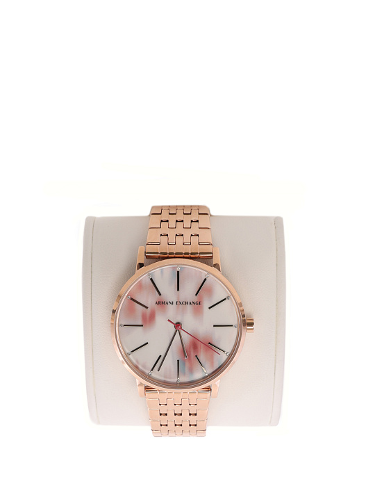 картинка Наручные часы Armani Exchange AX5589 стальные женские с розовым покрытием магазин Verdistore являющийся официальным дистрибьютором в России 