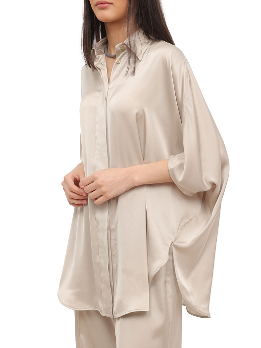 Блузка Brunello Cucinelli ML172B1091 C200 бежевая женская — купить в интернет-магазине Verdistore