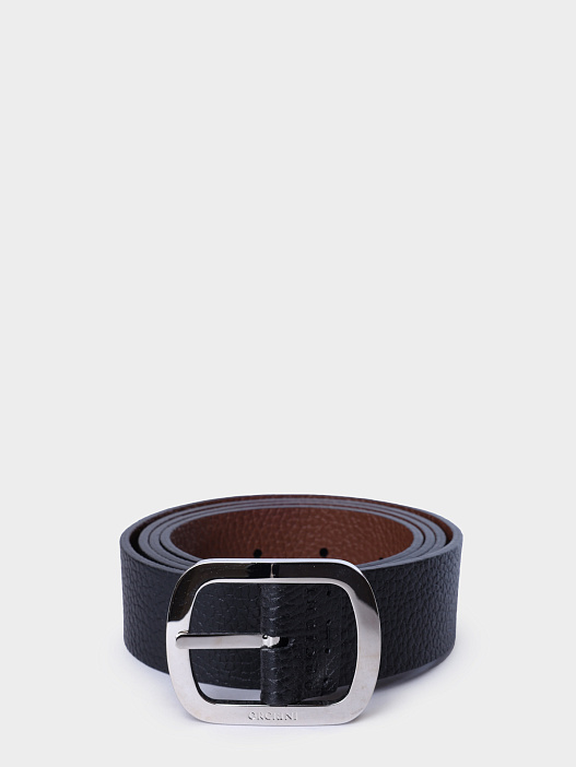Ремень Orciani U08276 micron double sigaro/nero кожаный мужской — купить в интернет-магазине Verdistore