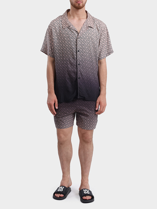 Рубашка Boss Black Vale_Shirt 10268906 01 50534342 001 мужская с монограммным принтом  — купить в интернет-магазине Verdistore