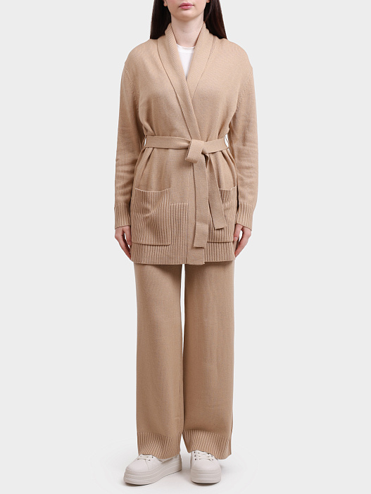 Кардиган Armani Exchange XW000766 AF13774 U1051 бежевый женский — купить в интернет-магазине Verdistore