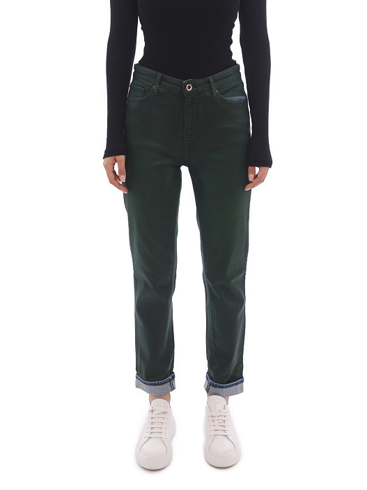 Джинсы Armani Exchange 6GYJ06 1844 зеленые женские прямого кроя — купить в интернет-магазине Verdistore