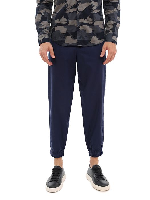 Брюки Armani Exchange 3LZP47 ZNQCZ 15BF темно-синие мужские с манжетами — купить в интернет-магазине Verdistore