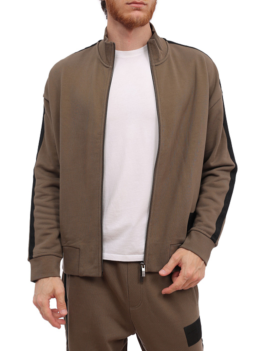 Мастерка Armani Exchange 6RZMLM ZJ4XZ 1784 хлопковая мужская с лампасами — купить в интернет-магазине Verdistore