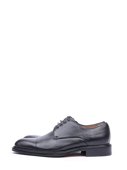 картинка Туфли A.Testoni M12139ASH черные мужские из фактурной кожи магазин Verdistore являющийся официальным дистрибьютором в России 