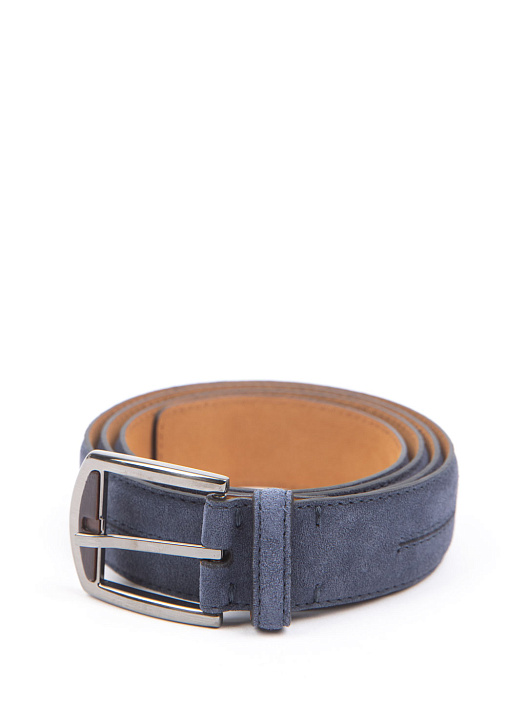 Ремень кожаный голубой с металлической пряжкой — купить в интернет-магазине Verdistore