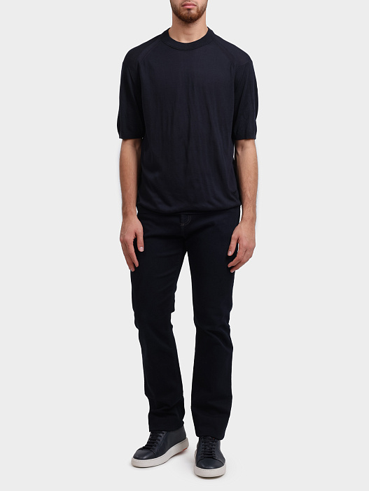 Джемпер Emporio Armani EM000672 AF13907 UB118 темно-синий мужской — купить в интернет-магазине Verdistore