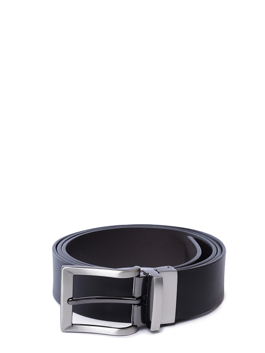 картинка Ремень Armani Exchange XM000609 AF12708 MC069 черный мужской из гладкой кожи магазин Verdistore являющийся официальным дистрибьютором в России 
