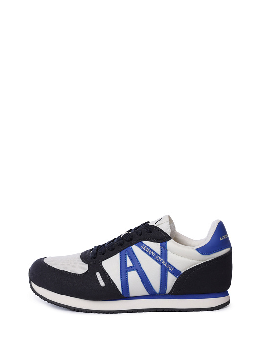 картинка Кроссовки Armani Exchange XUX017 XCC68 U385 комбинированные мужские с логотипом магазин Verdistore являющийся официальным дистрибьютором в России 