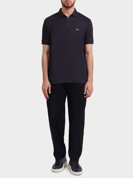 Поло Armani Exchange XM002372 AF21936 UB101 темно-синее мужское на молнии — купить в интернет-магазине Verdistore