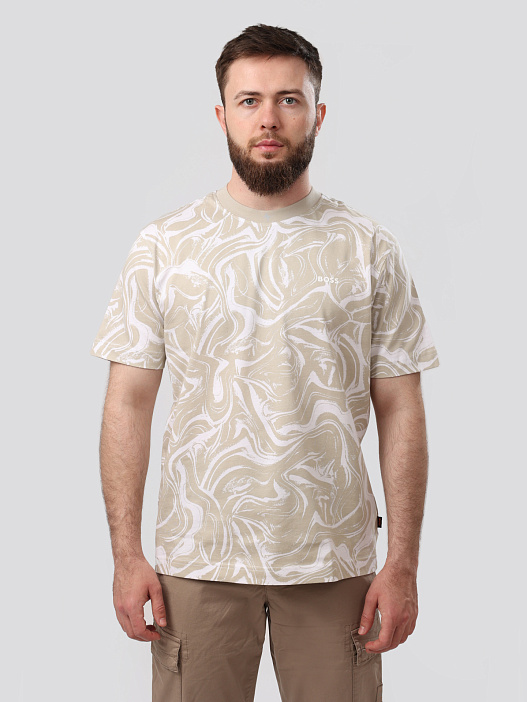 Футболка Boss 50511251 100 хлопковая мужская с принтом — купить в интернет-магазине Verdistore