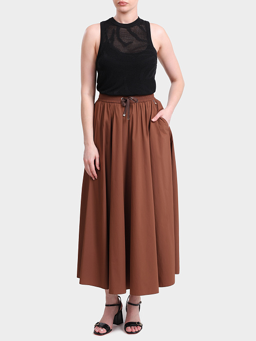 Юбка Herno GN000007D 12431SZ 2240 террактовая женская свободного кроя — купить в интернет-магазине Verdistore