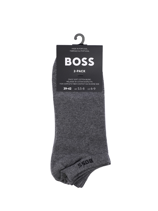 Носки Boss 50467730 032 серые мужские с логотипом — купить в интернет-магазине Verdistore