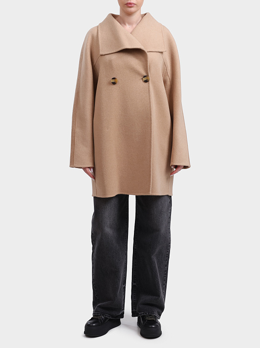 Пальто Armani Exchange XW000715 AF16216 U1051 бежевое женское — купить в интернет-магазине Verdistore