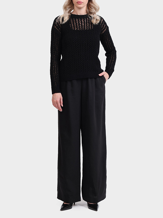 Свитер MARELLA RIVA 001 черный женский из хлопка  — купить в интернет-магазине Verdistore