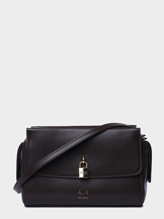 Сумка Armani Exchange XW003056 AF28605 U6032 темно-коричневая женская — купить в интернет-магазине Verdistore